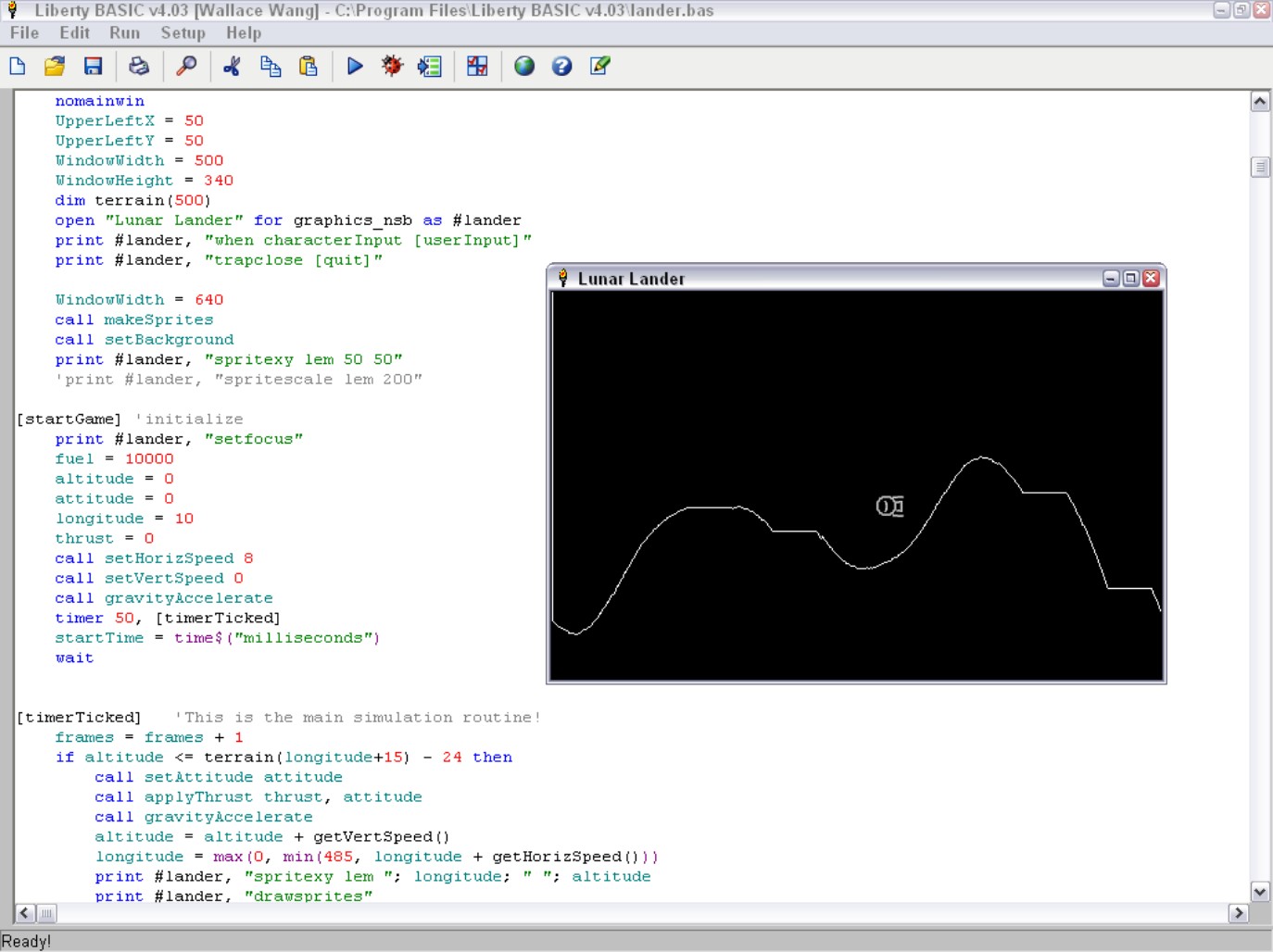 Figure 1-2: An editor lets you write and edit the source code of a program.